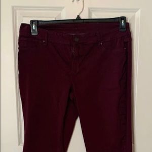 Burgundy jeggings